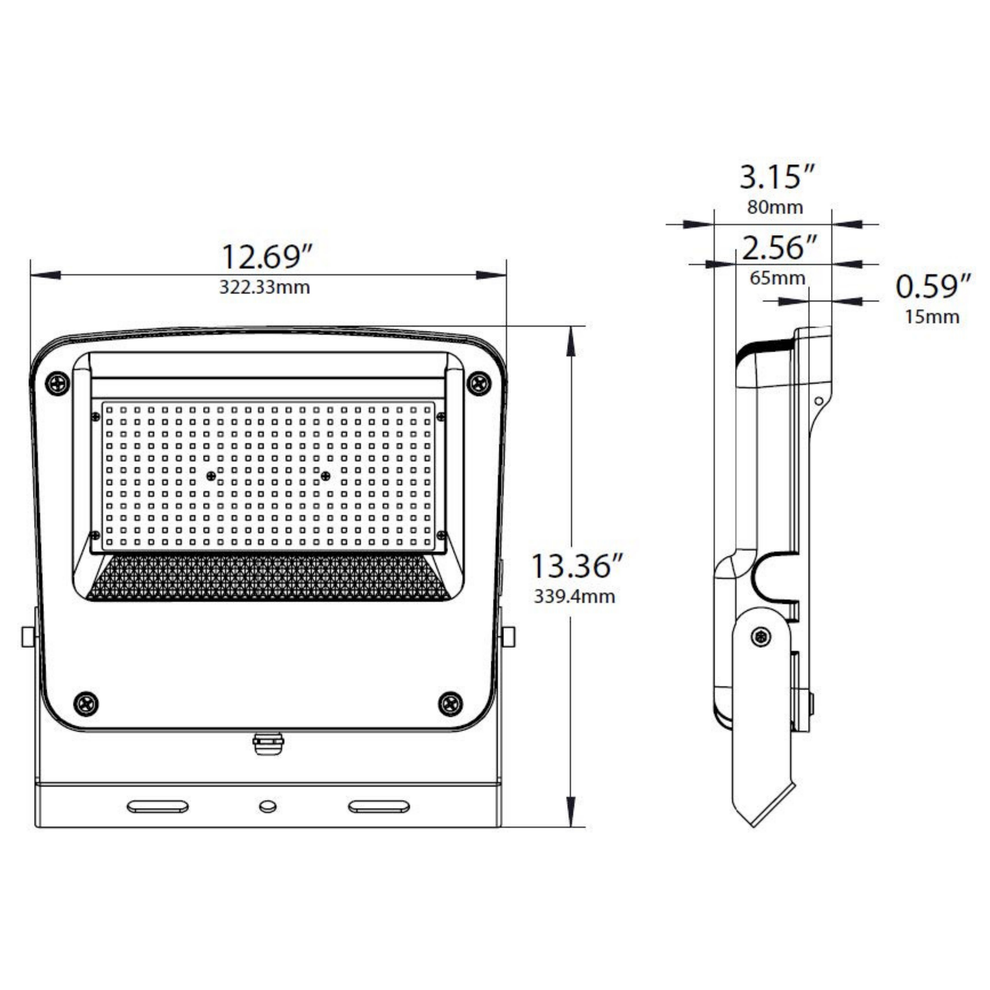 LED Multi Watt Multi CCT Flood Light With Photocell, UL & DLC