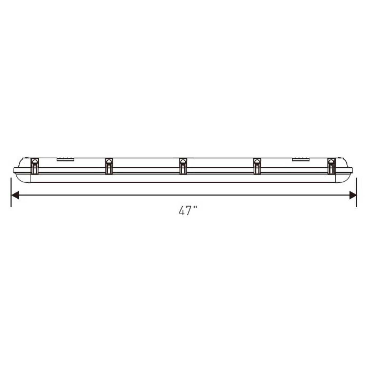 4FT LED Vapor Tight Power & Color Selectable Fixture, UL & DLC