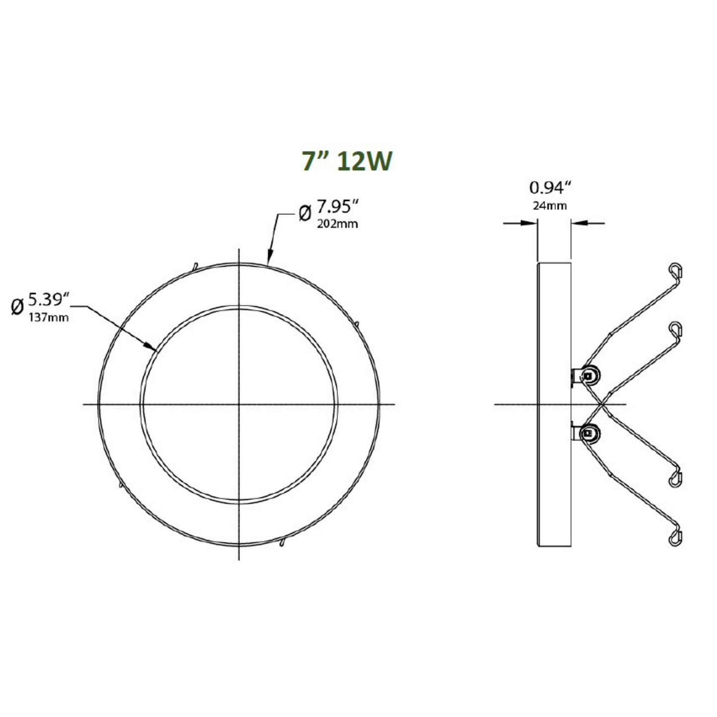 Round Panel Down Light - MCCT, UL & Energy Star