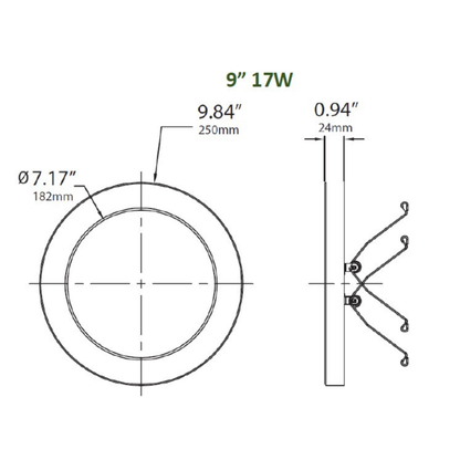 Round Panel Down Light - MCCT, UL & Energy Star