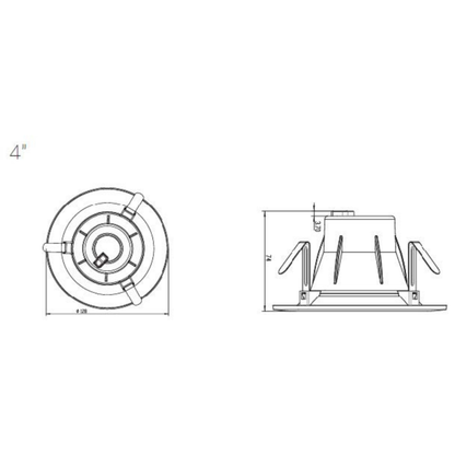 4IN Recessed 10W LED Downlight, UL & Energy Star